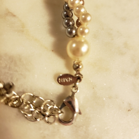 Vintage Multi Strand Fresh Water Faux Pearl Necklace Unique Mid Century Classic - Picture 12 of 16